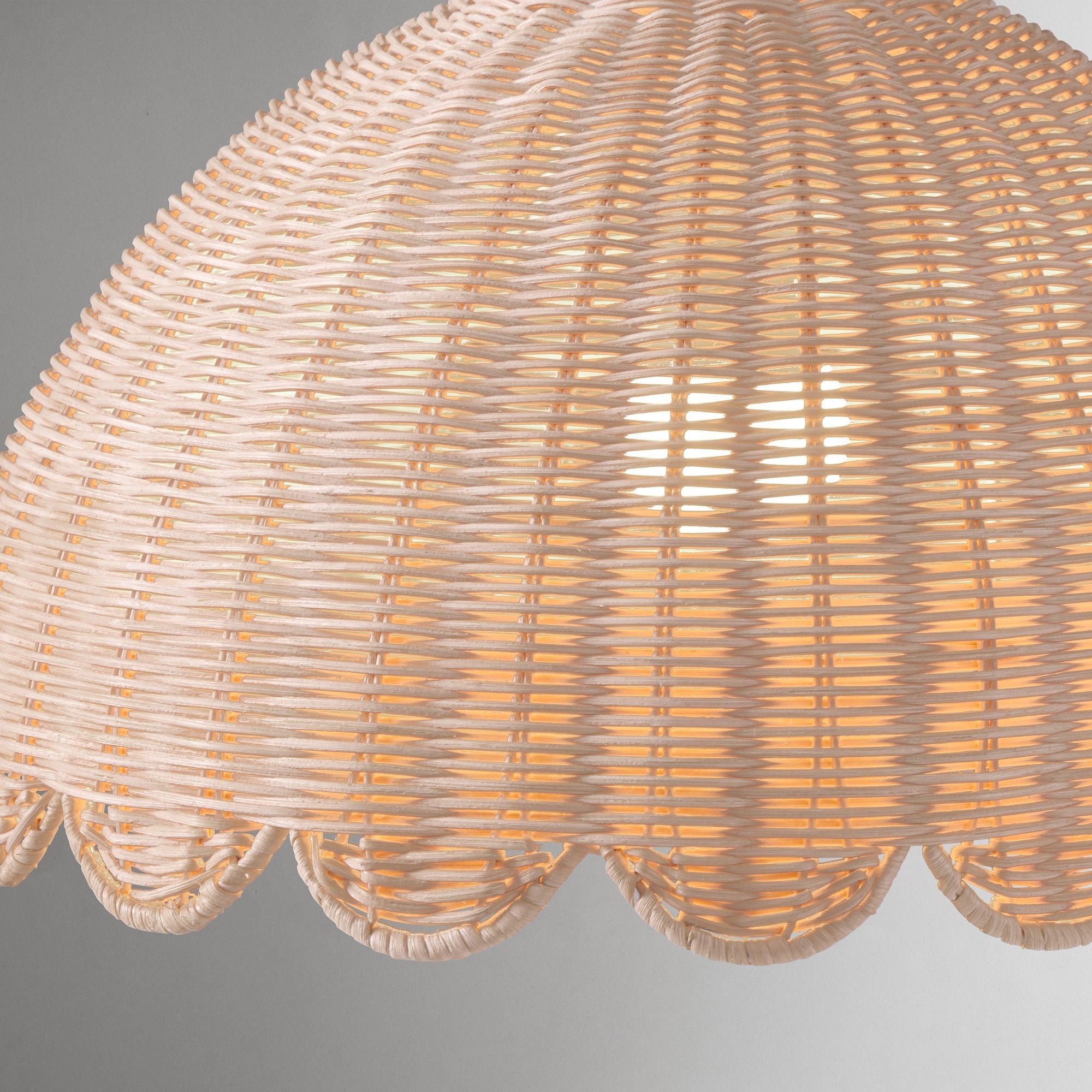 Fungi Floor Lamp Rattan Metal Wood