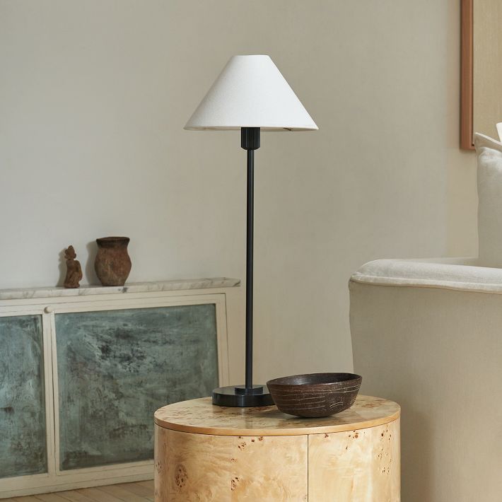 Vector Metal Linen Shade Floor Lamp