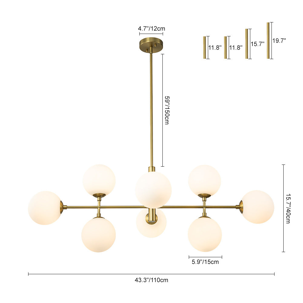 Glorioso Linear Glass Chandelier 