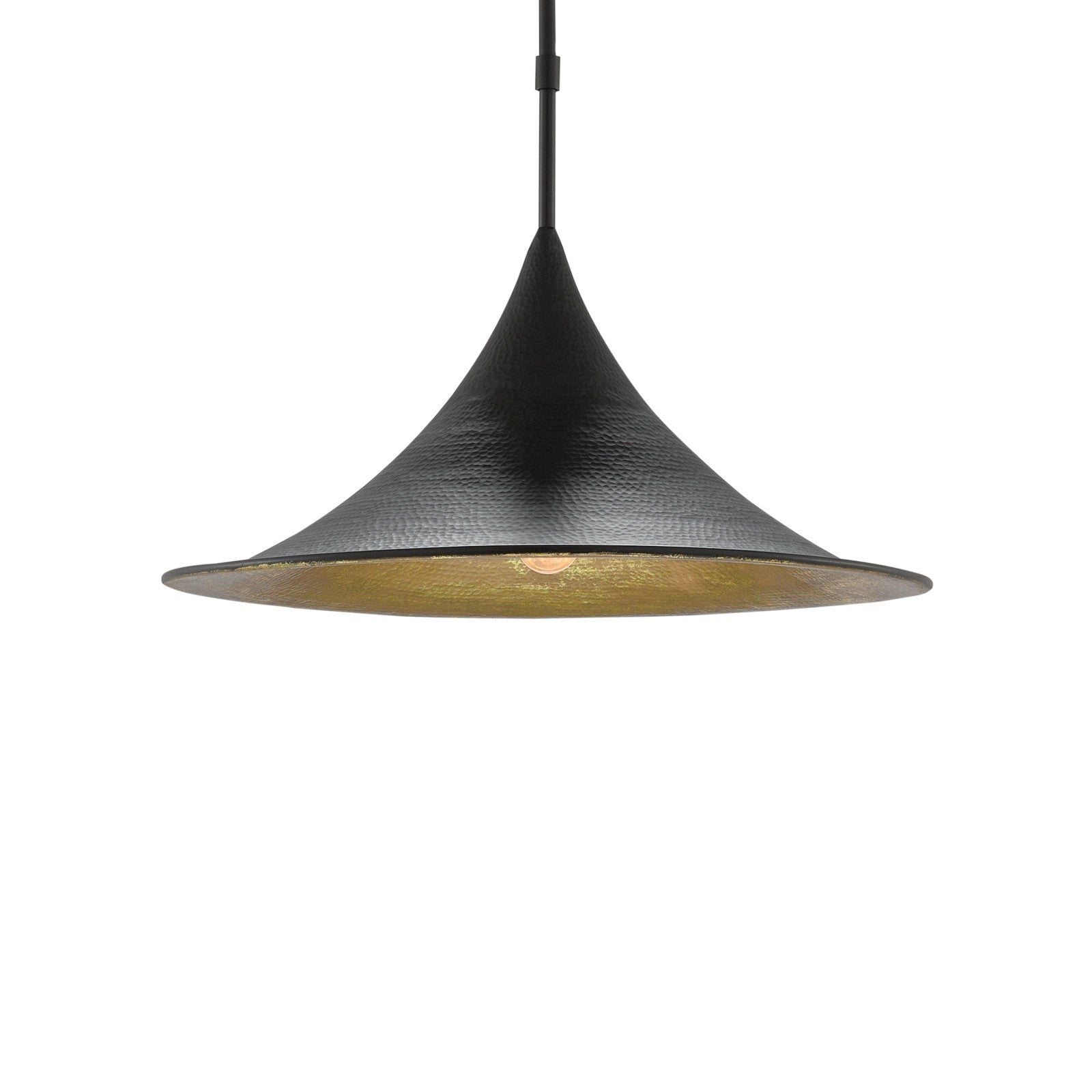 Rainier Black Gold Dome Pendant