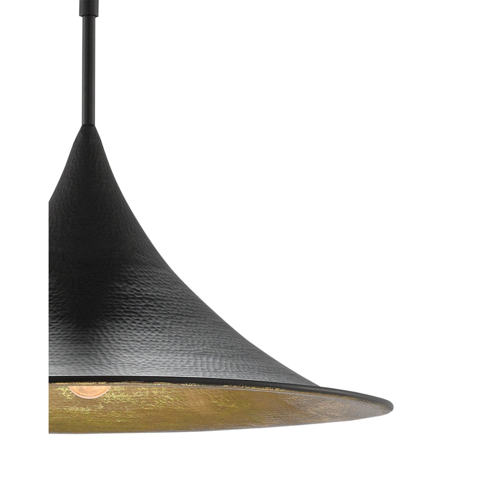 Rainier Black Gold Dome Pendant