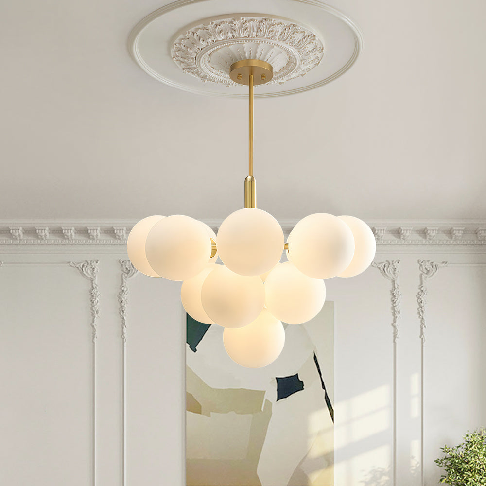 Eloria Modern Metal Glass Chandelier