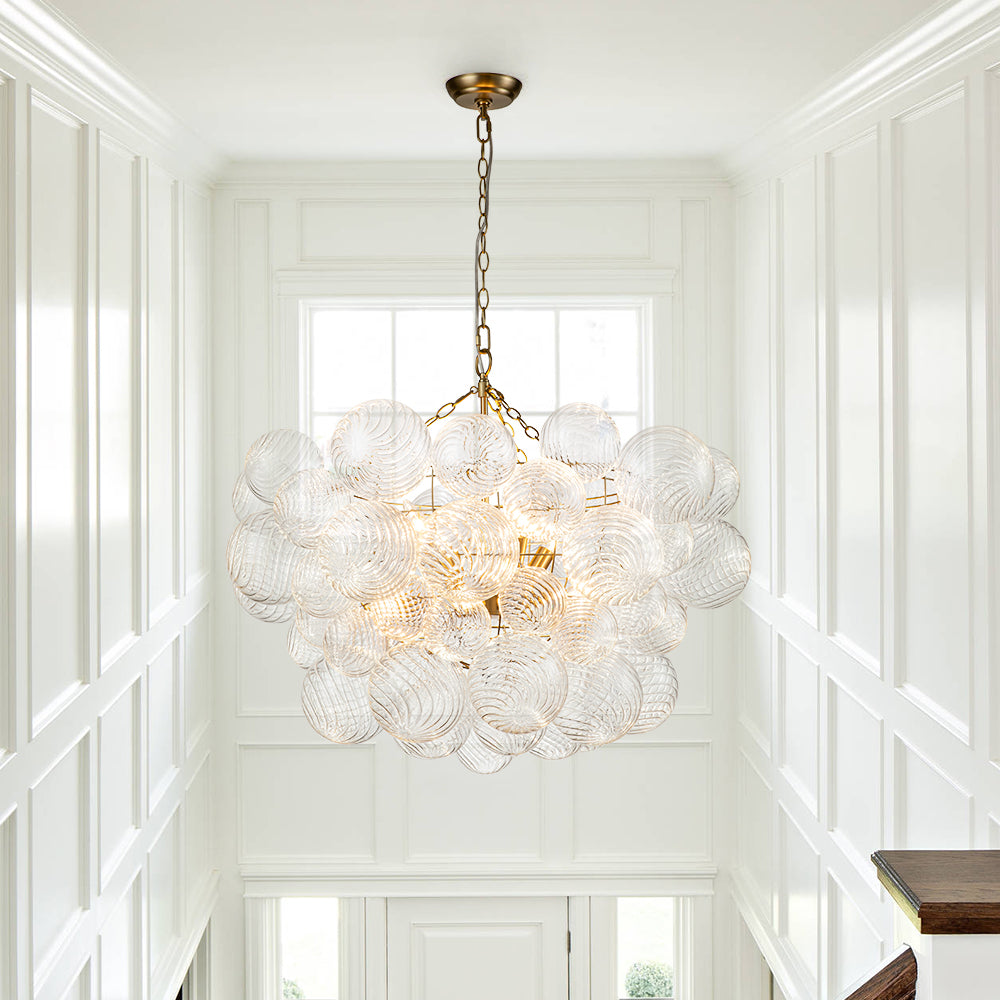 Stellia Bubble Art Brass Chandelier