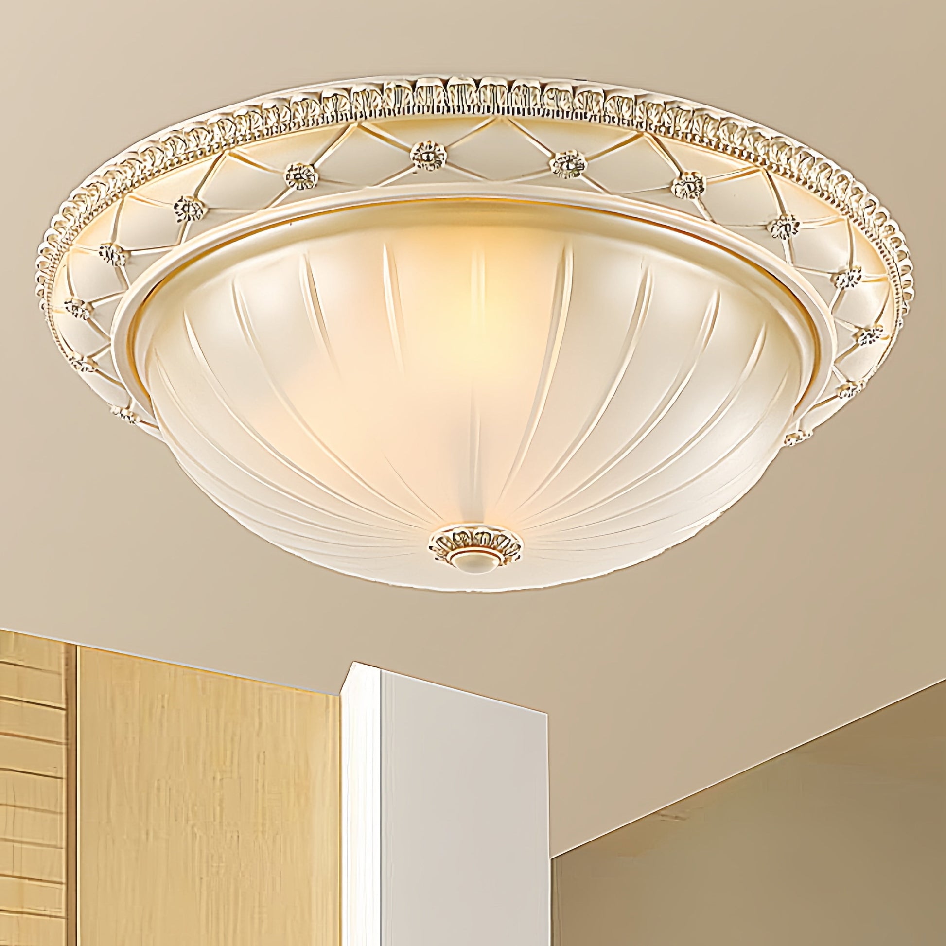 Silva Minimalist Flush Mount Ceiling Light Resin Living Room - Letslighting