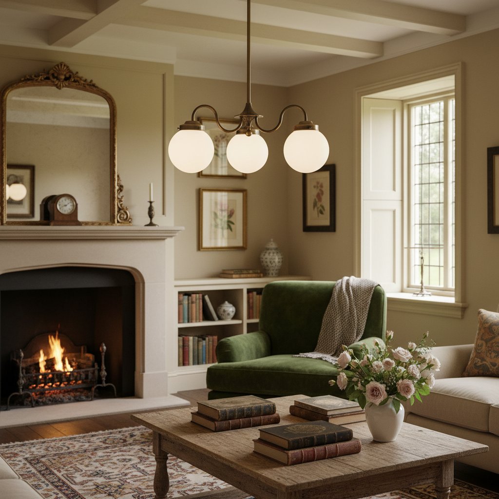 Pearl 3-Light Glass  Chandelier