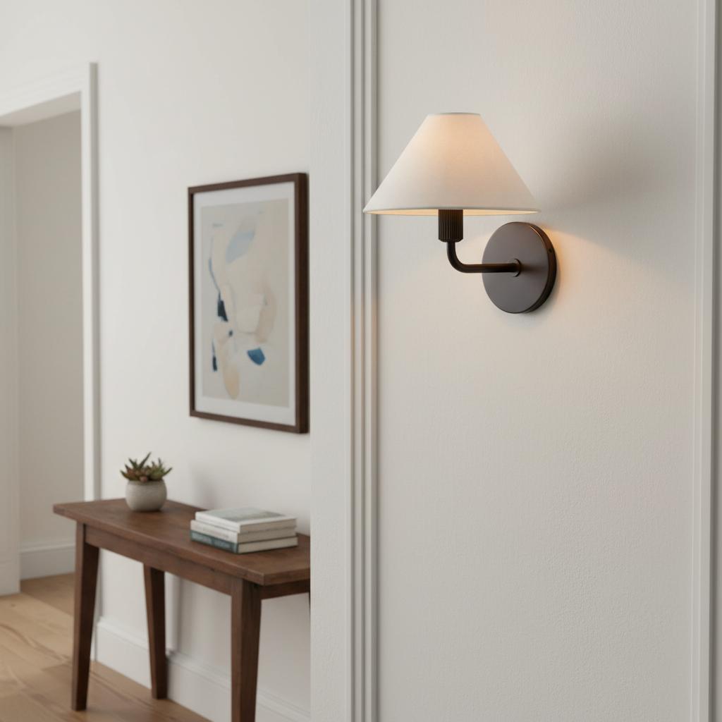 Vector Fabric Brass Wall Sconce