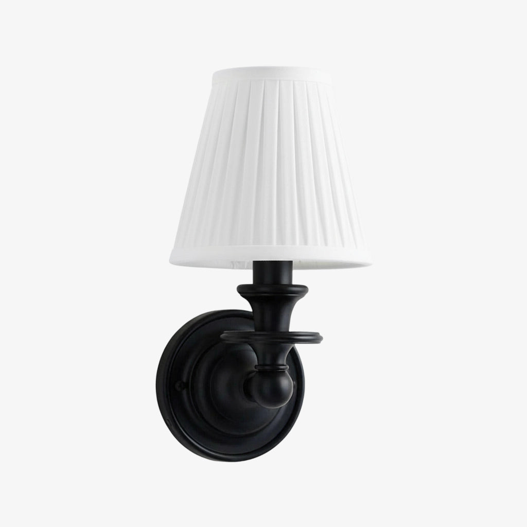 Elite White Fabric Wall Sconce Contemporary Bathrooms