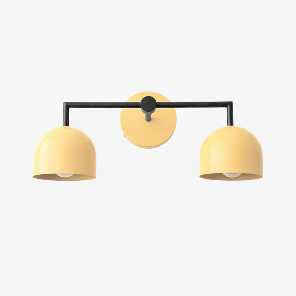 Chroma Brass White Wall Light Contemporary Living Room