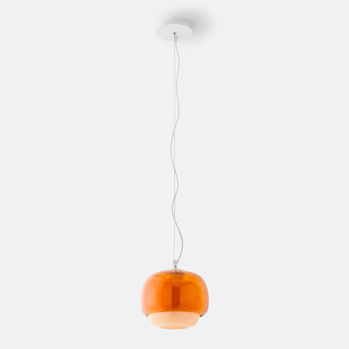 Orbit Modern Mushroom Pendant Light Colored Glass