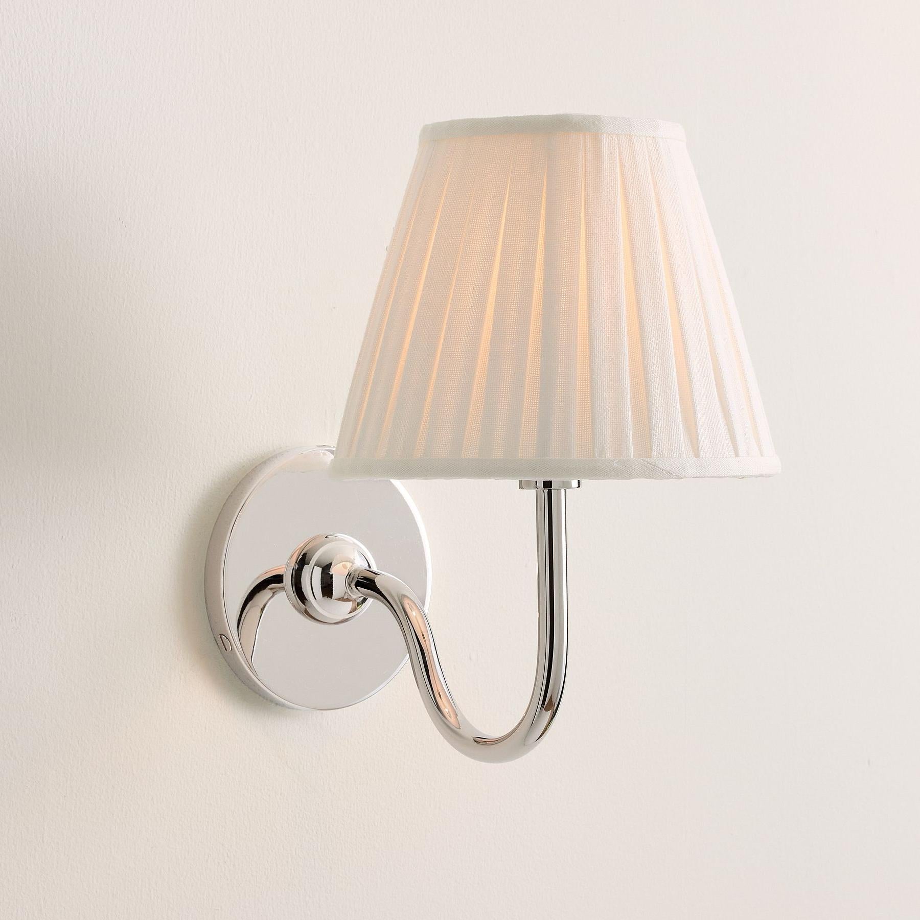 Grace Brass Linen Wall Lamp