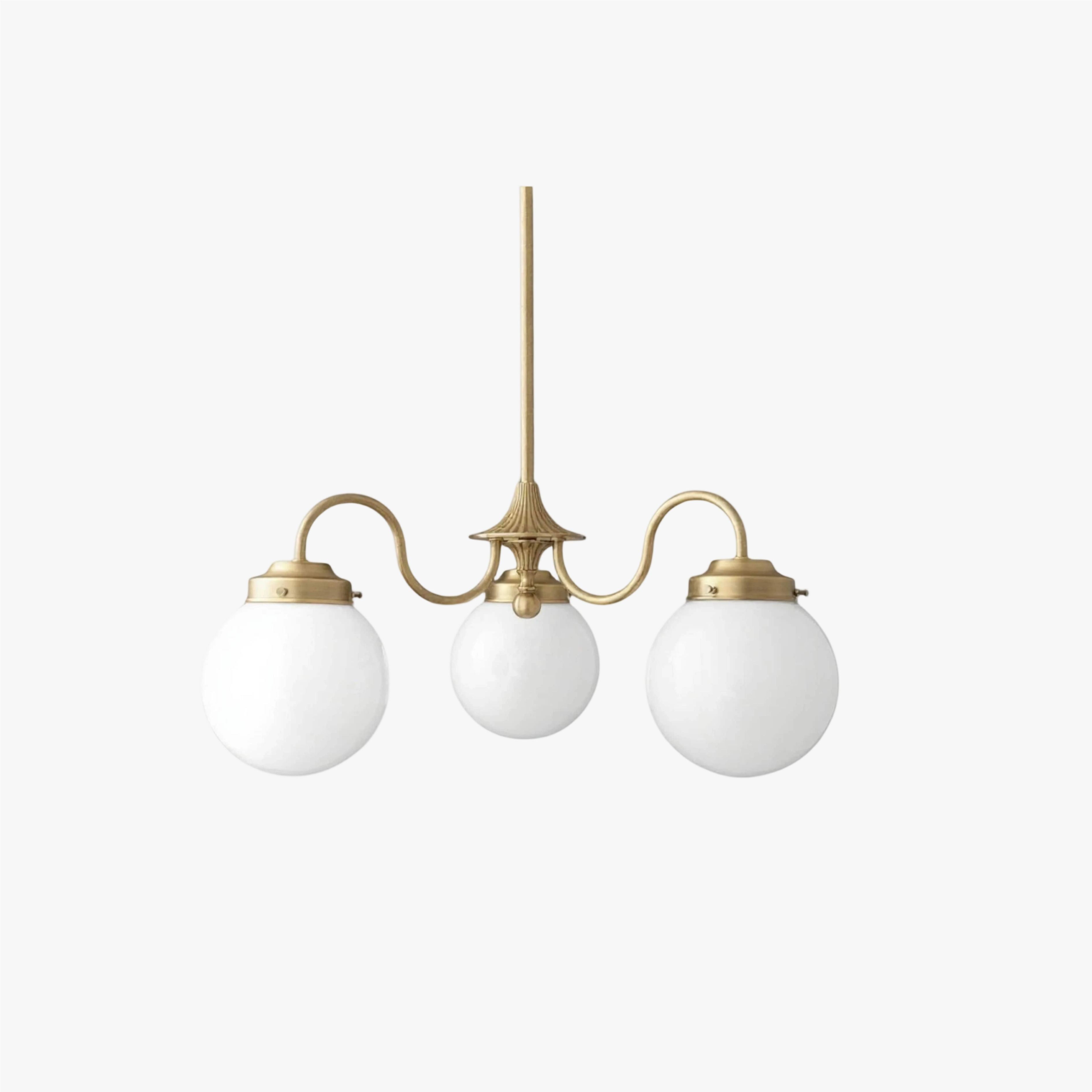 Pearl 3-Light Glass  Chandelier