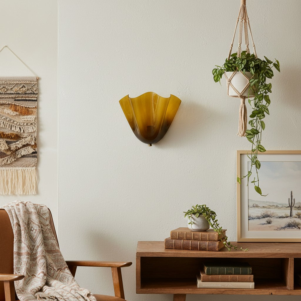 Musa Wall Lamp Artistic Hand-Blown Glass Light Hallway