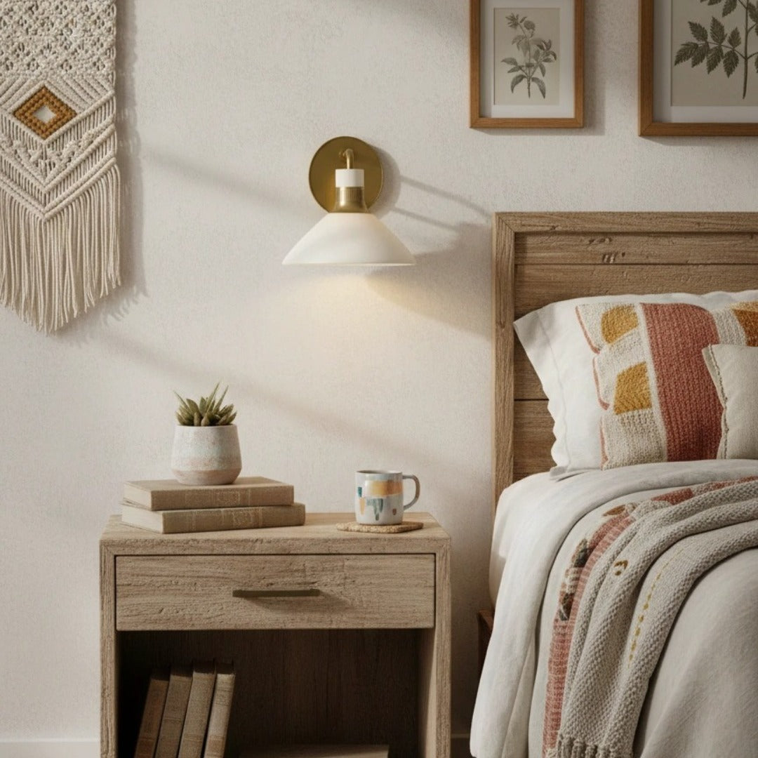 Tallow  Wall Lights for Living Room   Porcelain Sconce