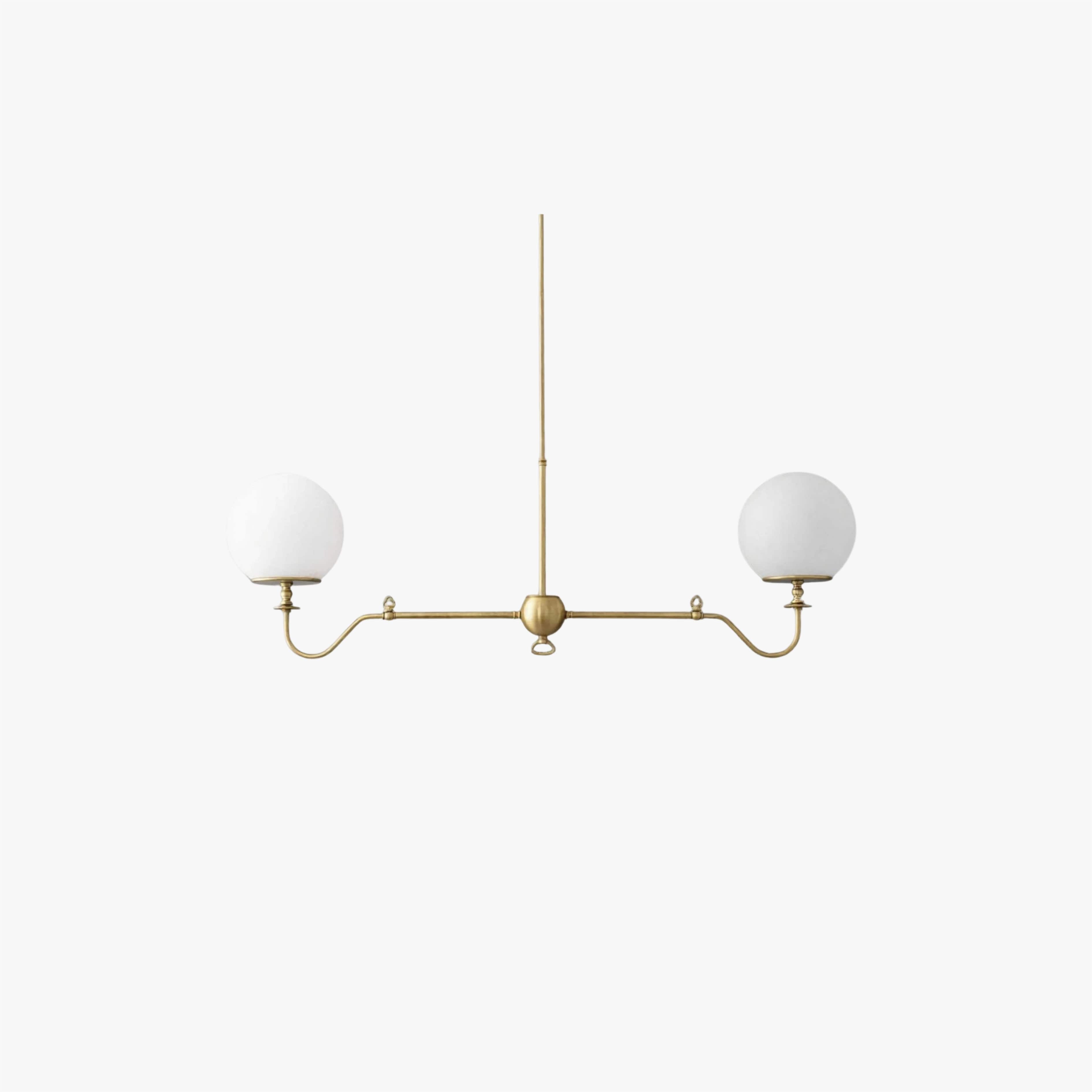 Pearl Glass Brass Chandelier