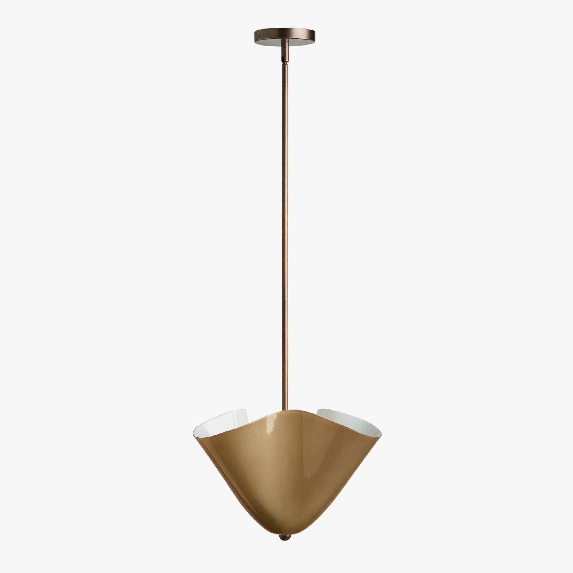 Musa Brass Pendant Light  Golden Glass Dining Room