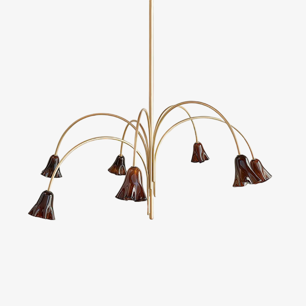 Musa Arched Arm Floral Chandelier Romantic Bedroom