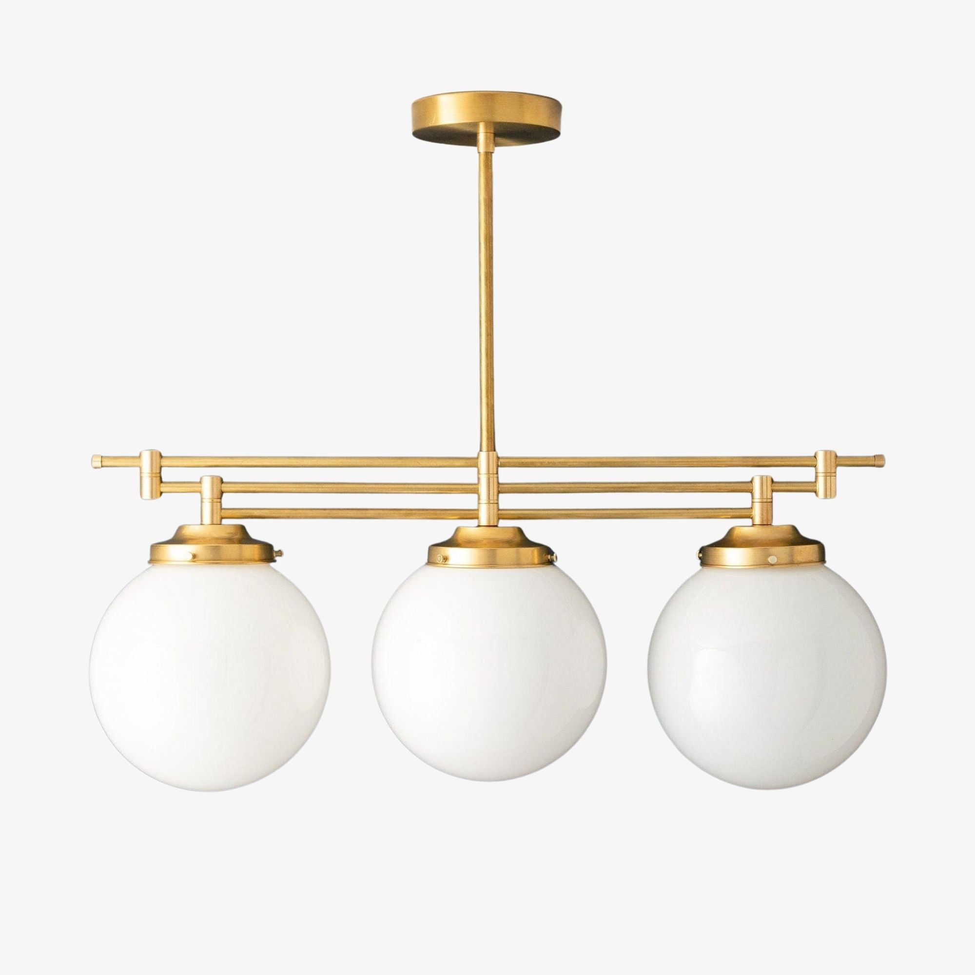Pearl Brass Globe Pendant Light Living Room