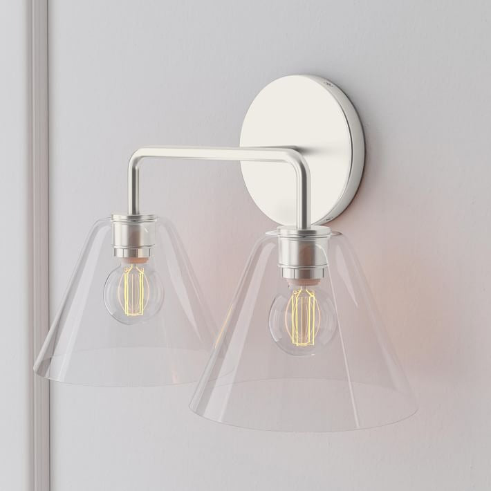 Cone Wall Sconce Milk Glass Living Room