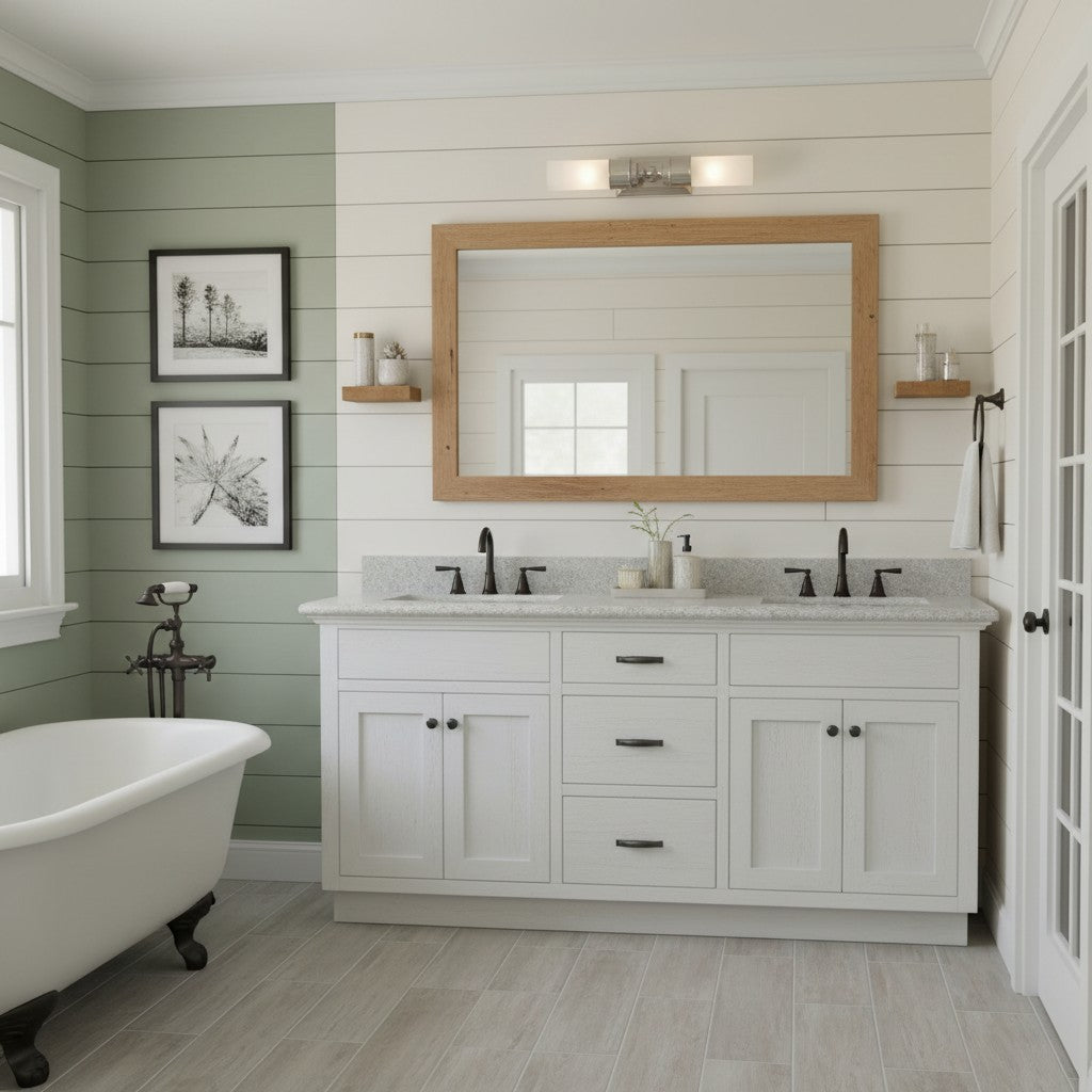 Elite Double Glass Contemporary Tube Wall Sconce Bathroom