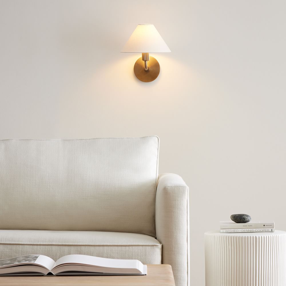 Vector Fabric Brass Wall Sconce