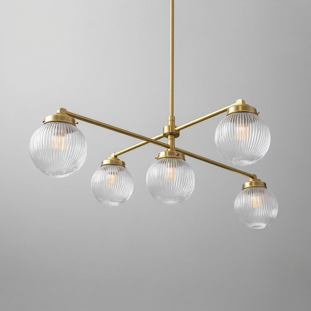 Pearl Multi-Light Brass Chandelier