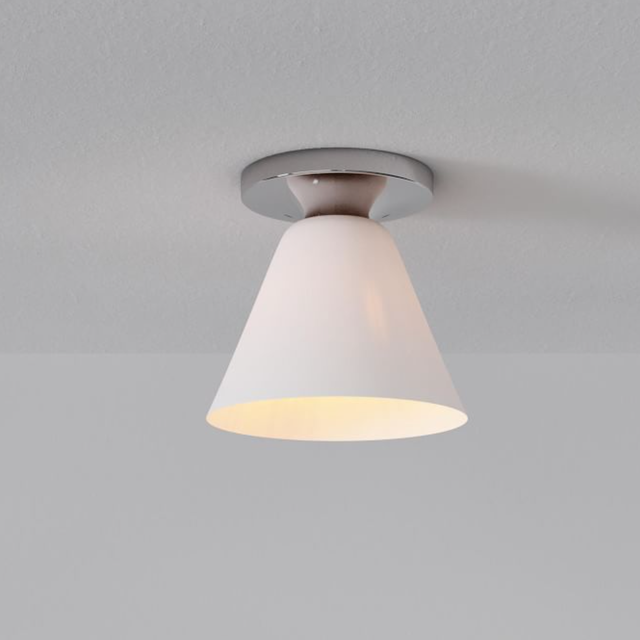 Cone Flush Mount Glass Ceiling Light Modern