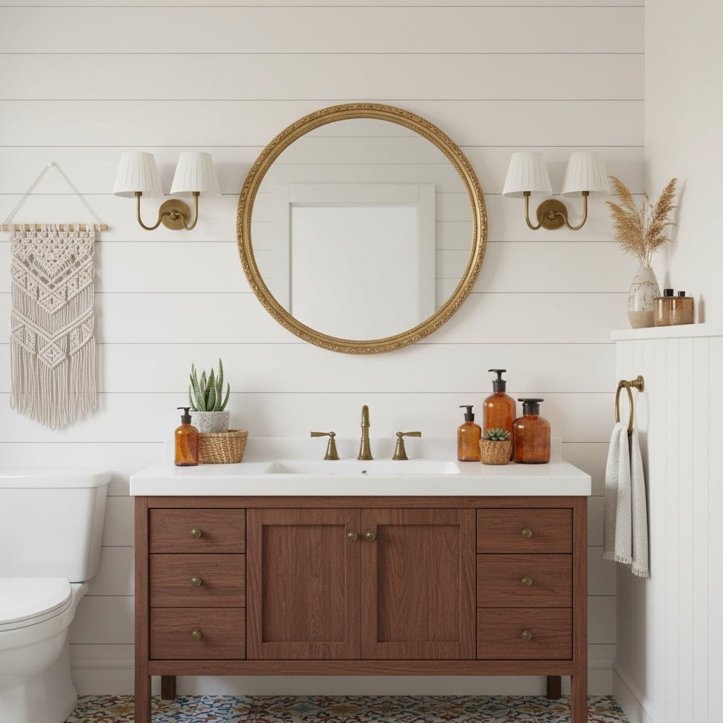 Grace Brass Linen Wall Lamp