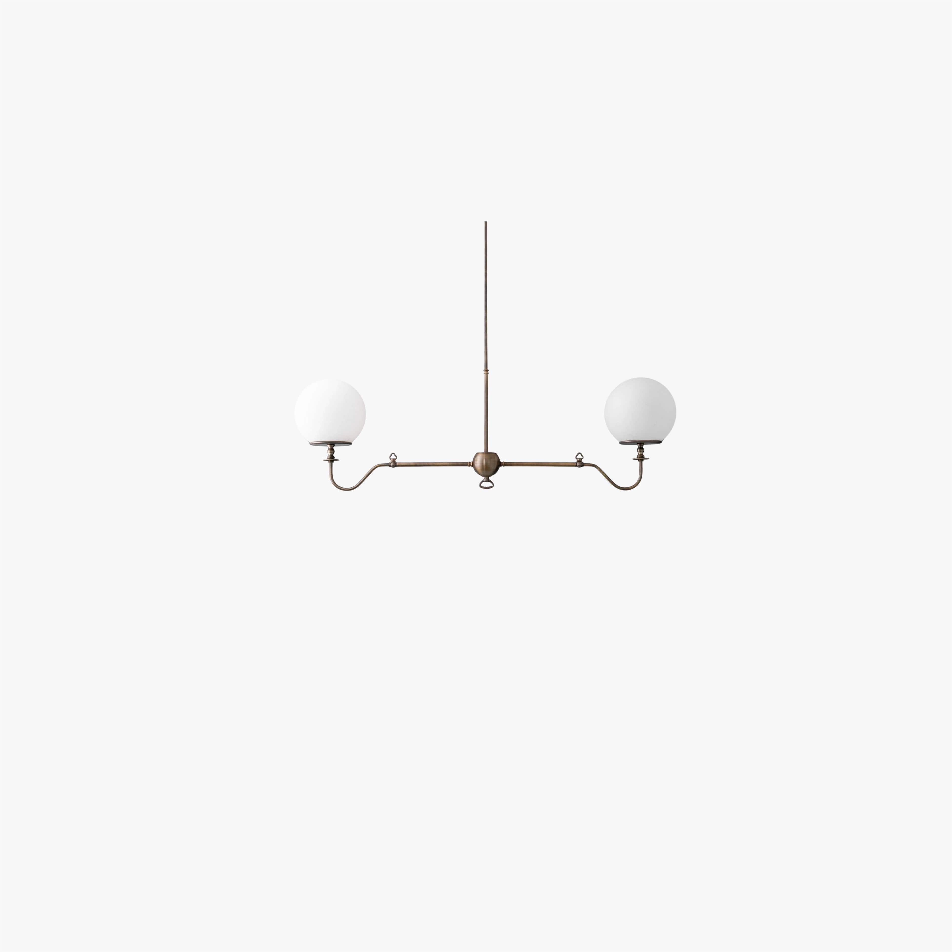 Pearl Glass Brass Chandelier