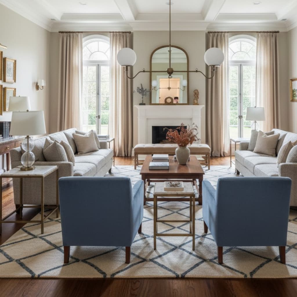 Pearl Glass Brass Chandelier