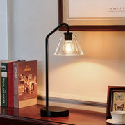 Cone Table Lamp Modern Milk Glass Desk