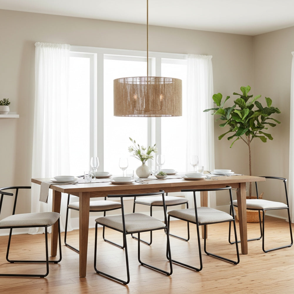 Rowan Drum Brass Pendant Light