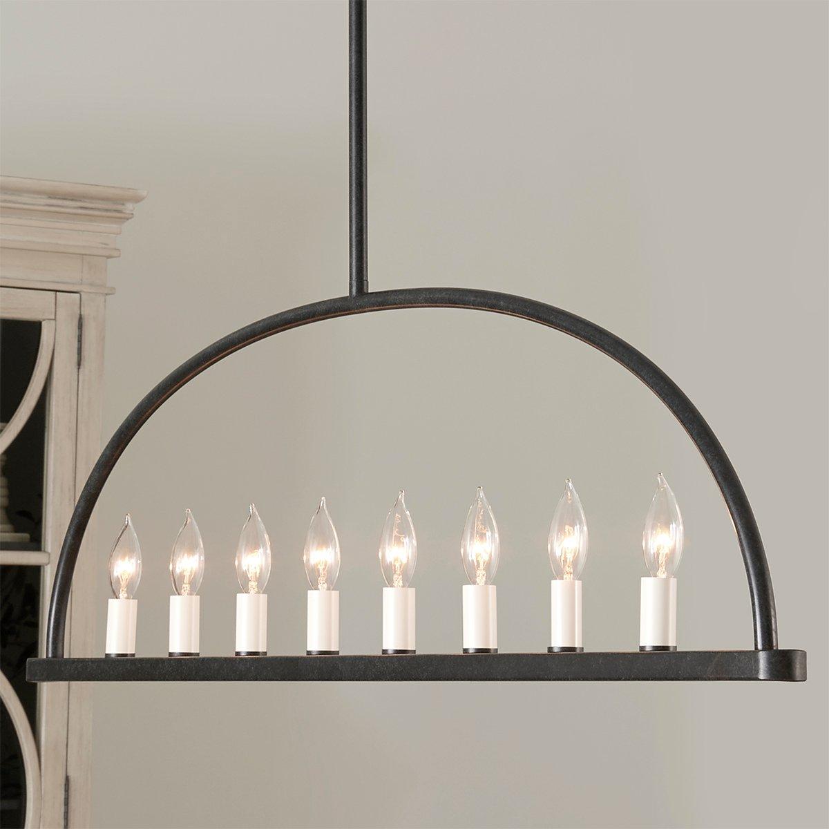 Abbott Linear Minimalist Metal Chandelier
