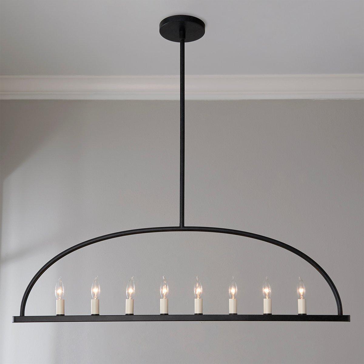 Abbott Linear Minimalist Metal Chandelier