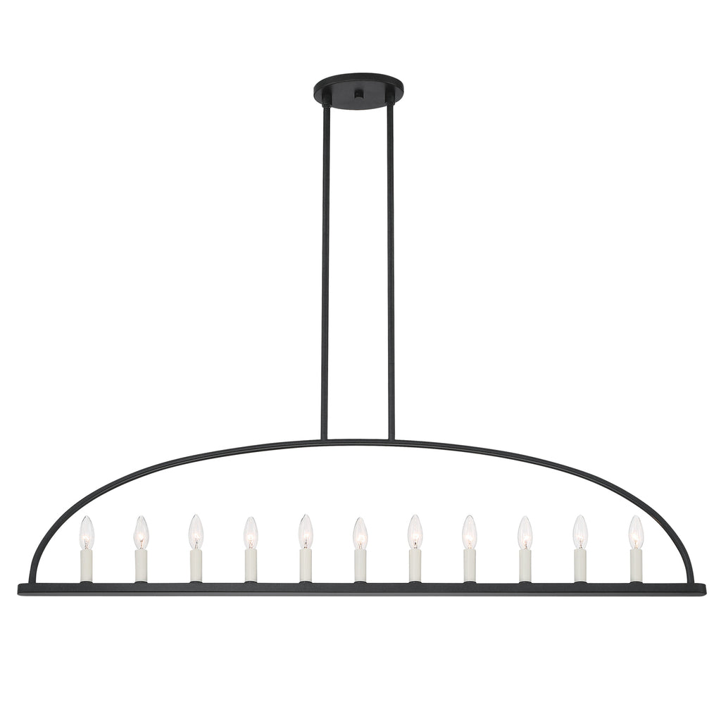 Abbott Linear Minimalist Metal Chandelier