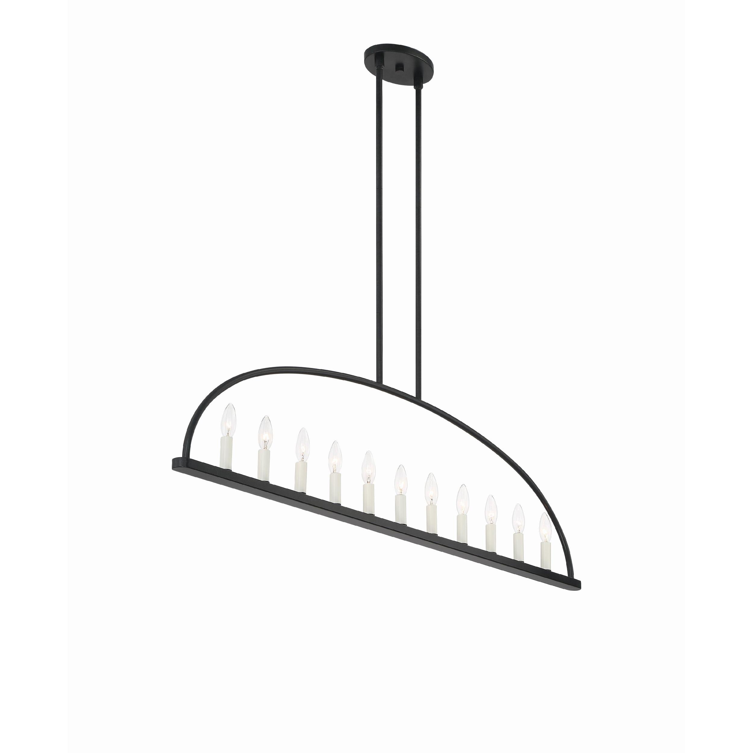Abbott Linear Minimalist Metal Chandelier