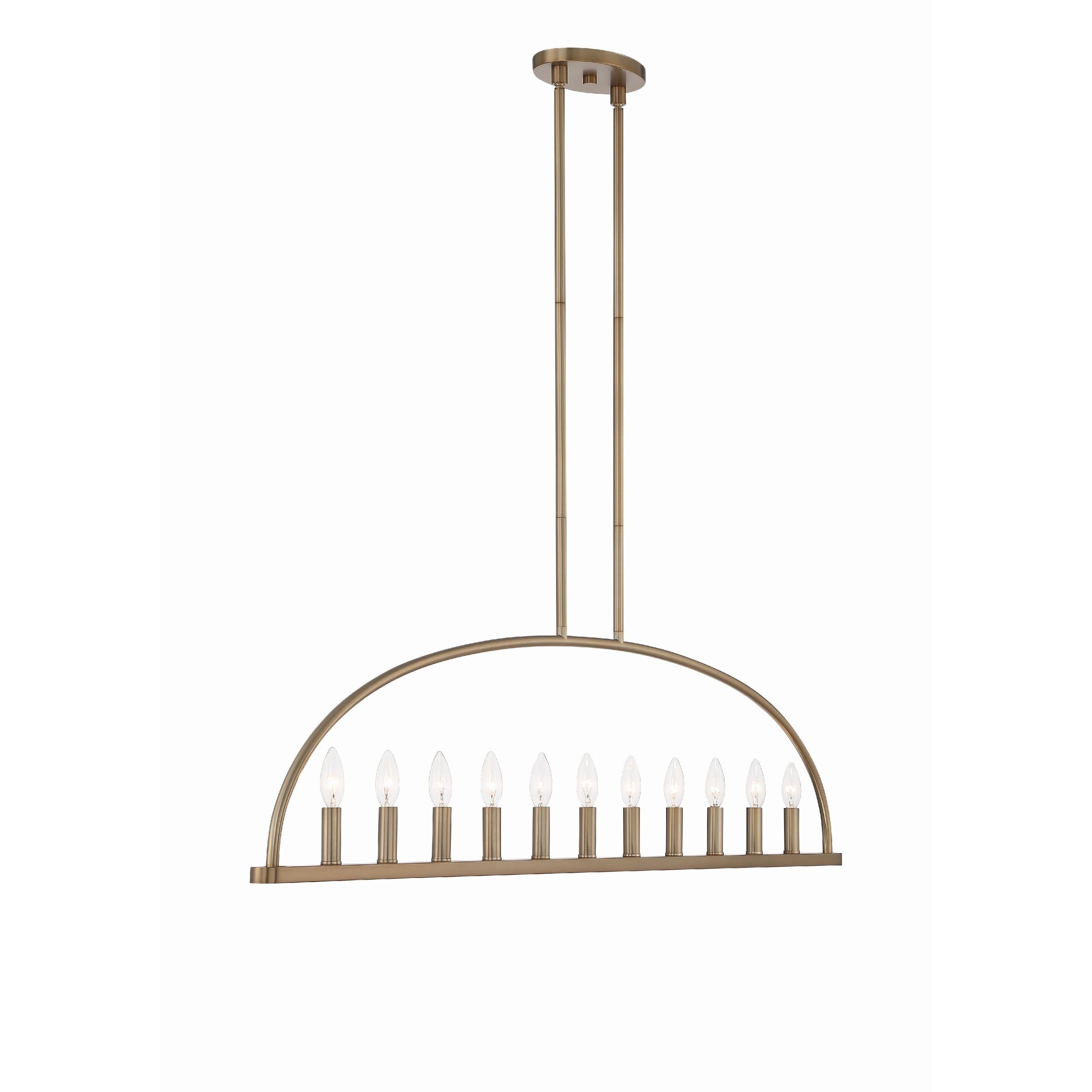 Abbott Linear Minimalist Metal Chandelier