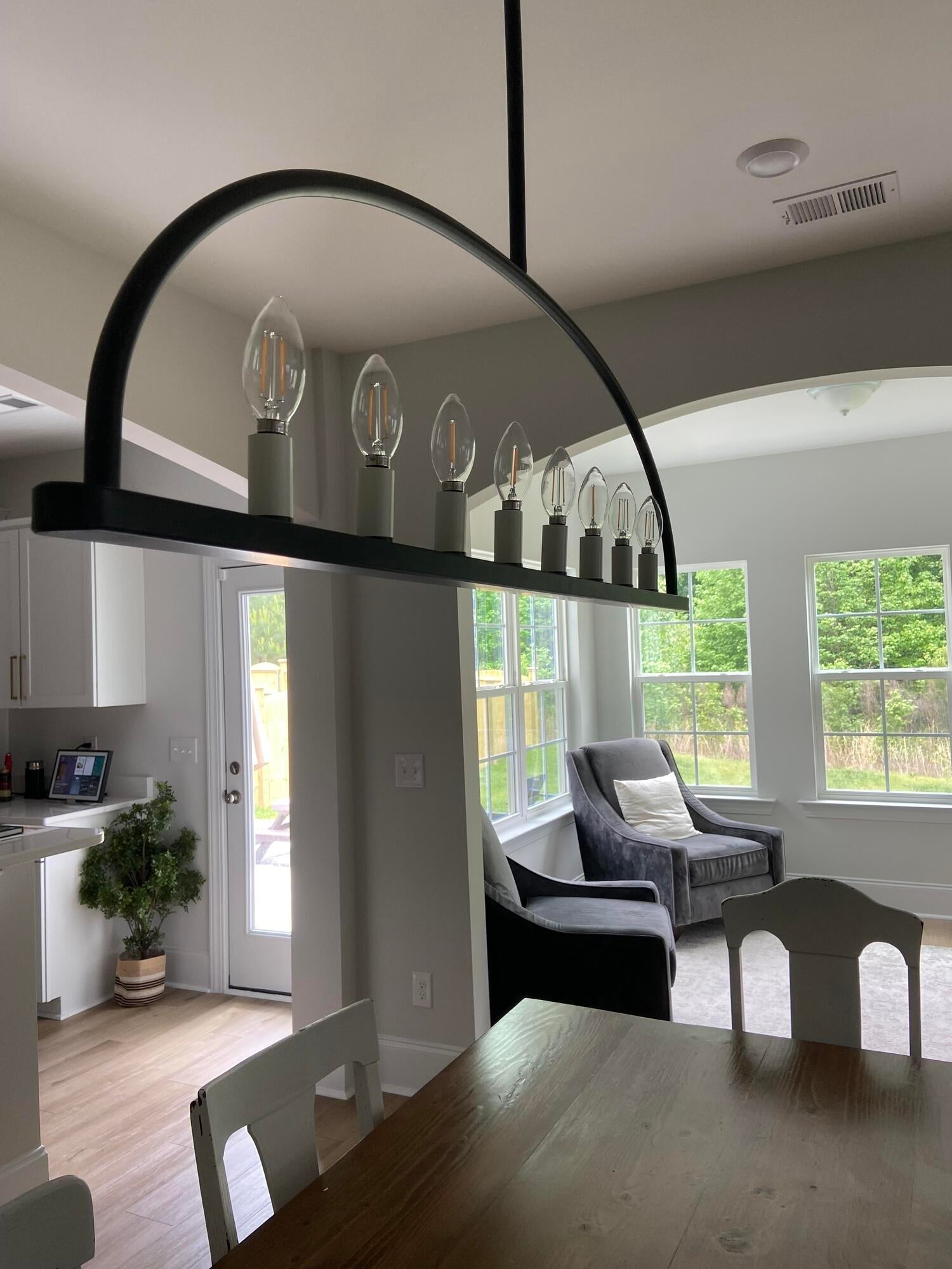 Abbott Linear Minimalist Metal Chandelier