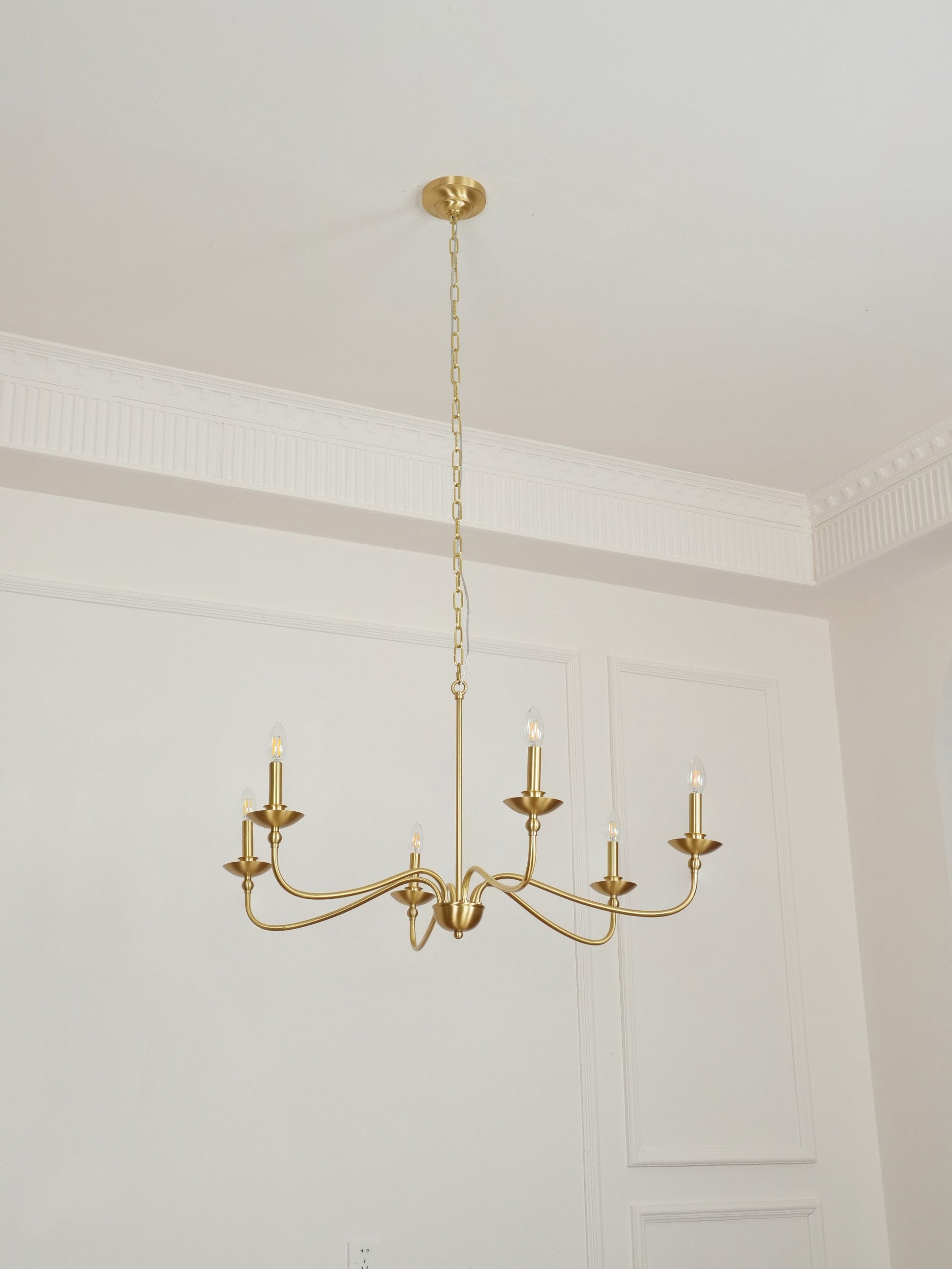 Alshaarae Vintage Industrial Brass Metal Chandelier - Lamp Copper