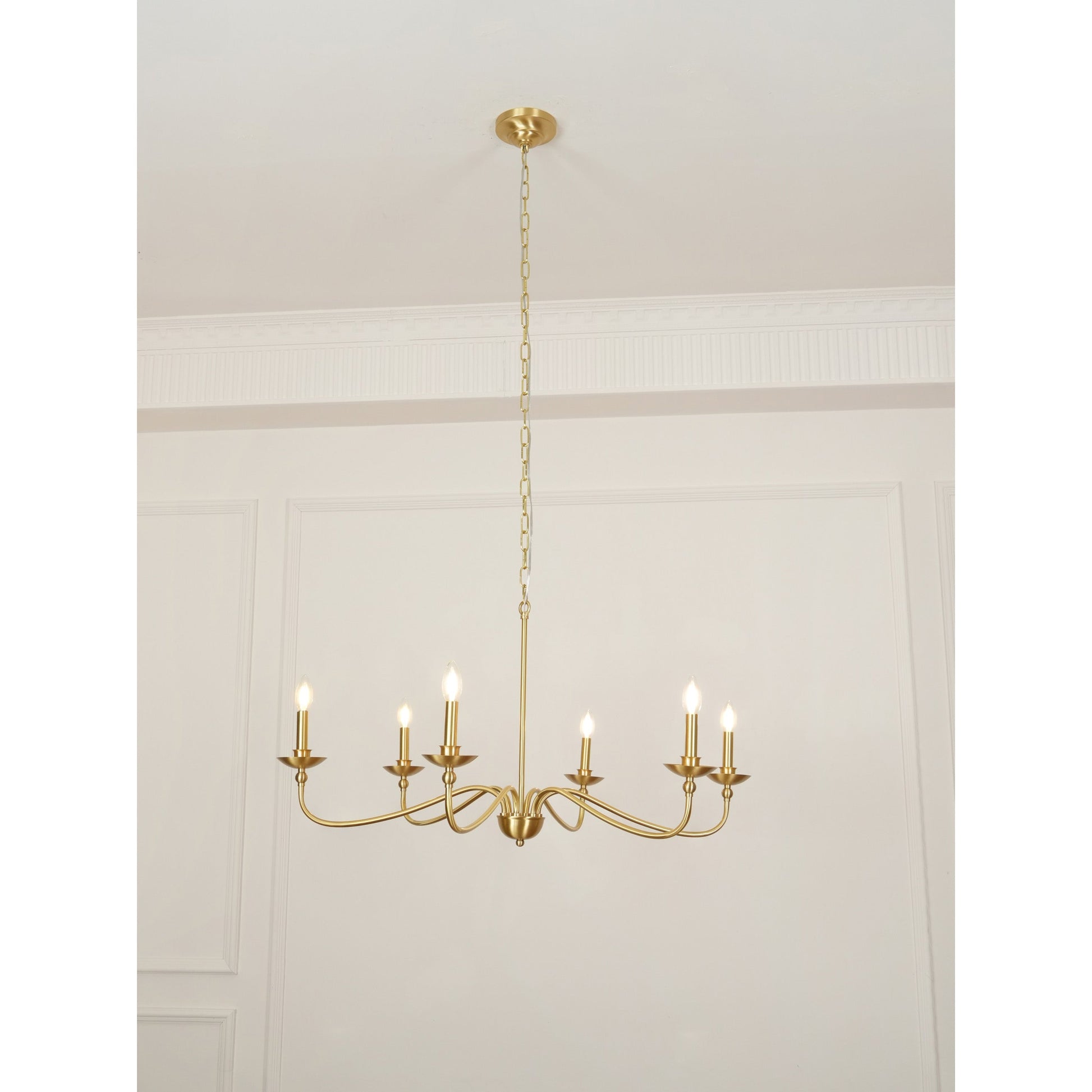 Alshaarae Vintage Industrial Brass Metal Chandelier - Lamp Copper