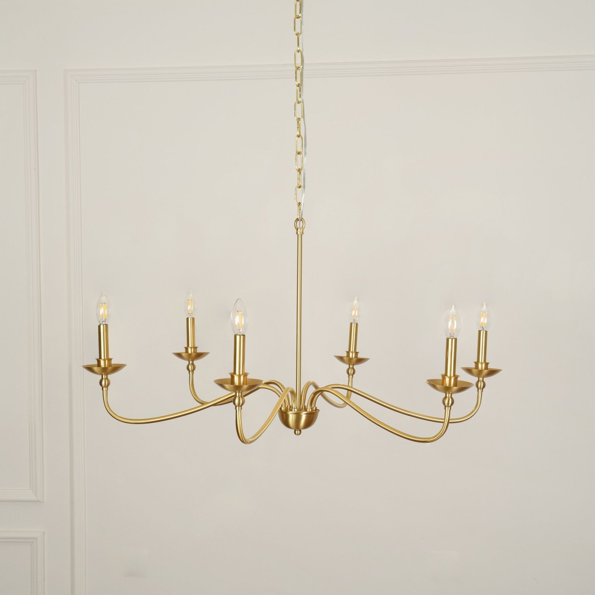 Alshaarae Vintage Industrial Brass Metal Chandelier - Lamp Copper