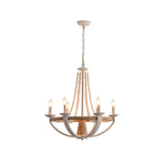 Adan Modern Traditional Wood Chandelier - Lamp Copper