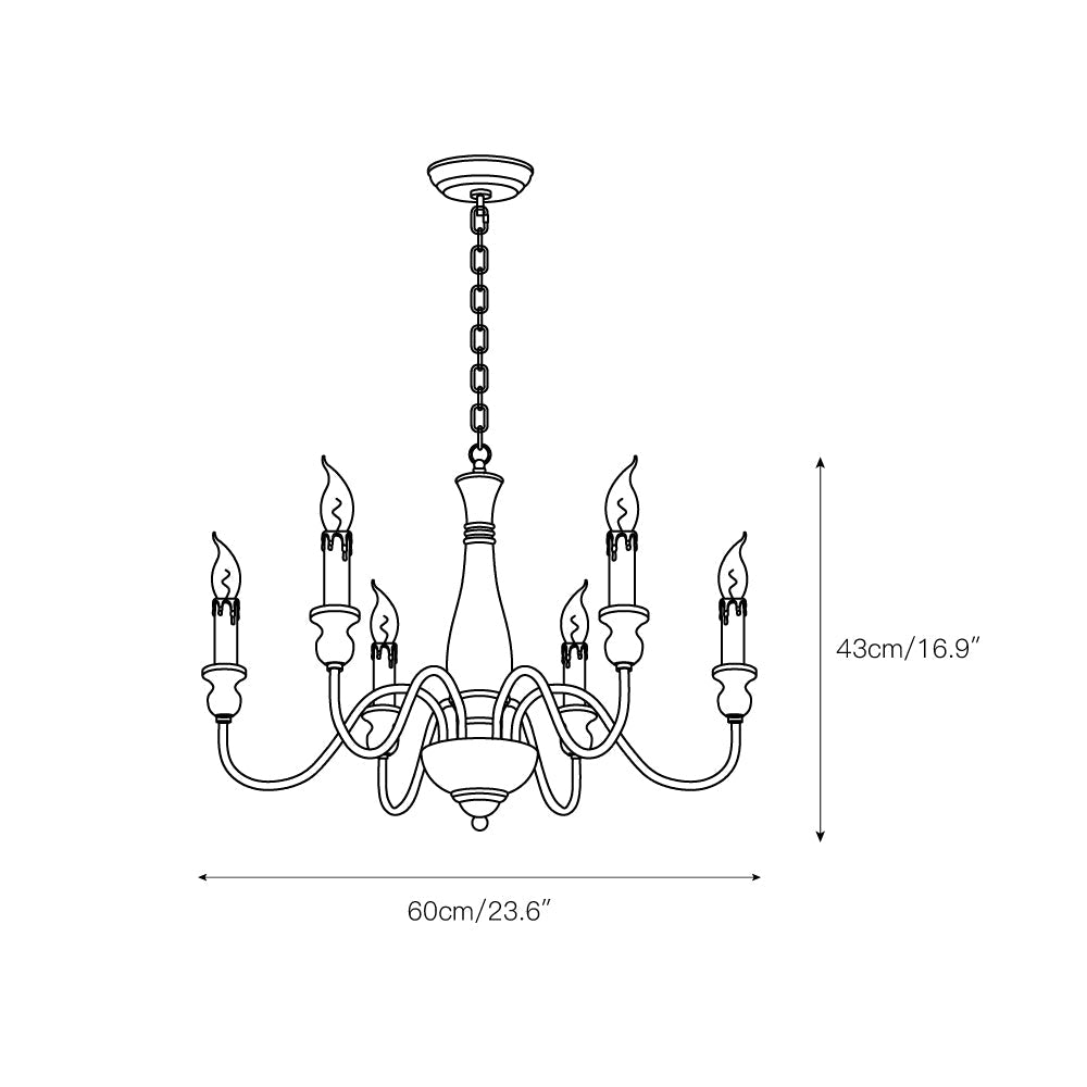 Afralia Modern Industrial Wooden Chandelier