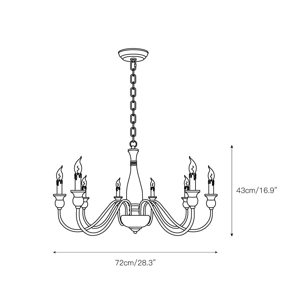 Afralia Modern Industrial Wooden Chandelier