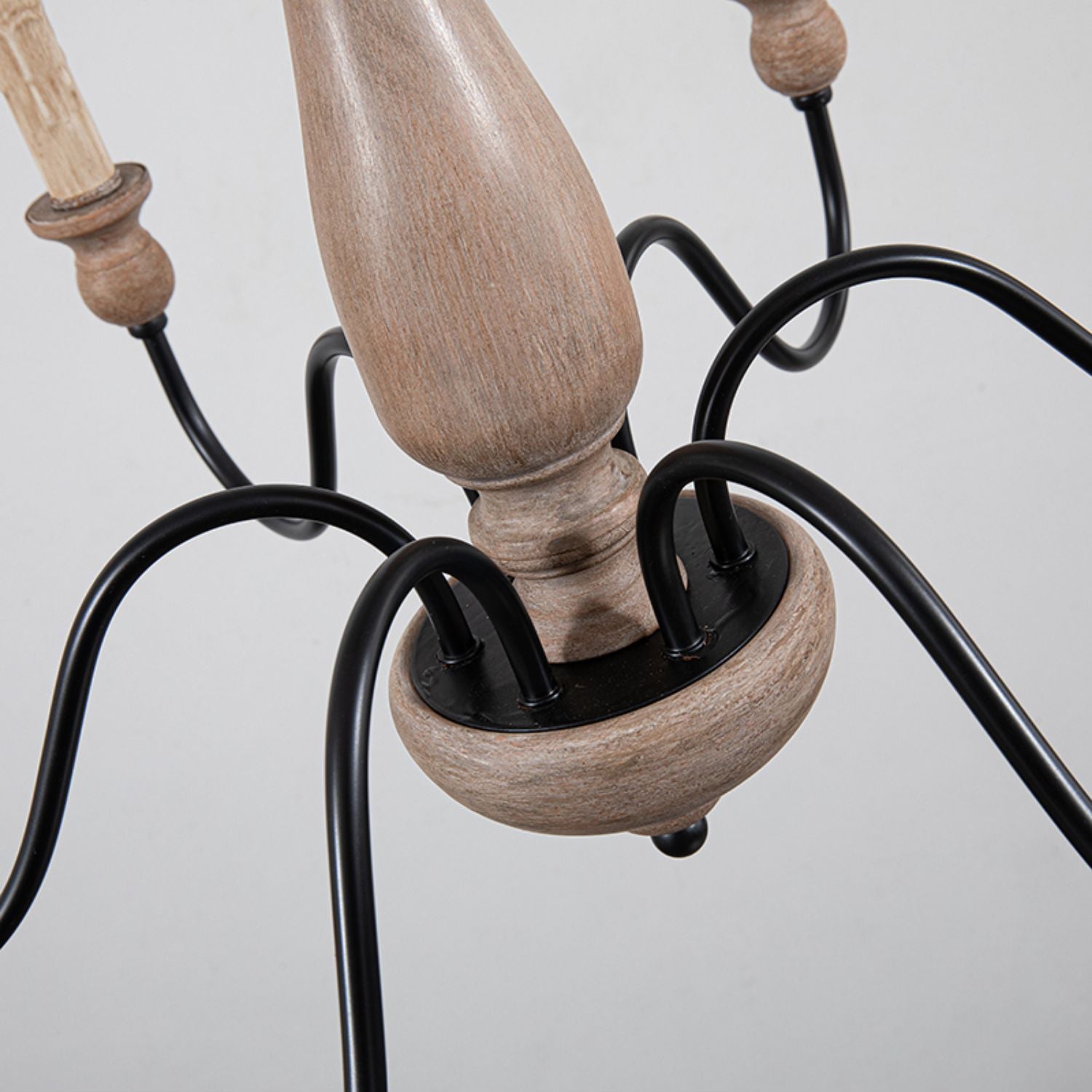 Afralia Modern Industrial Wooden Chandelier