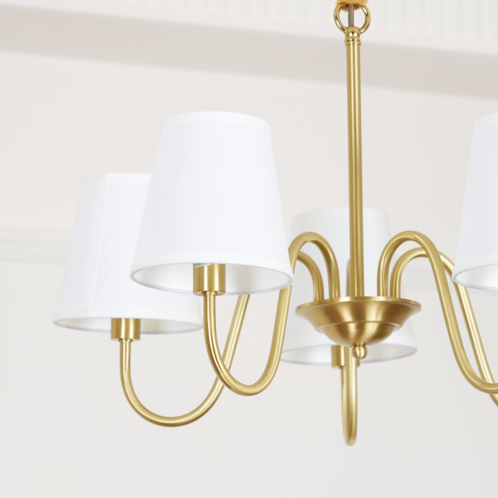Aged Traditional Stacey Fabric Chandelier