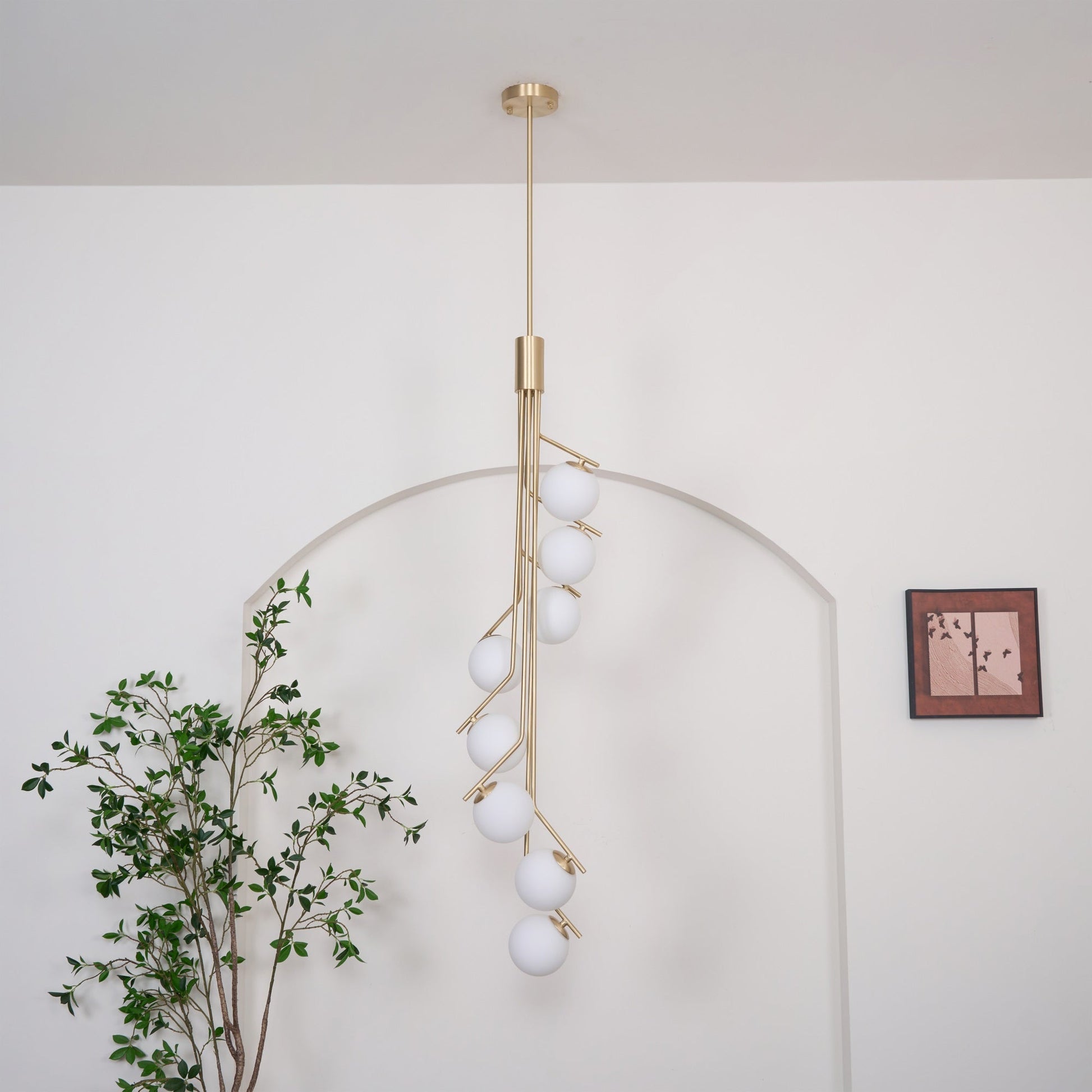 Ageet Modern Minimalist Glass Pendant Light - Lamp Copper