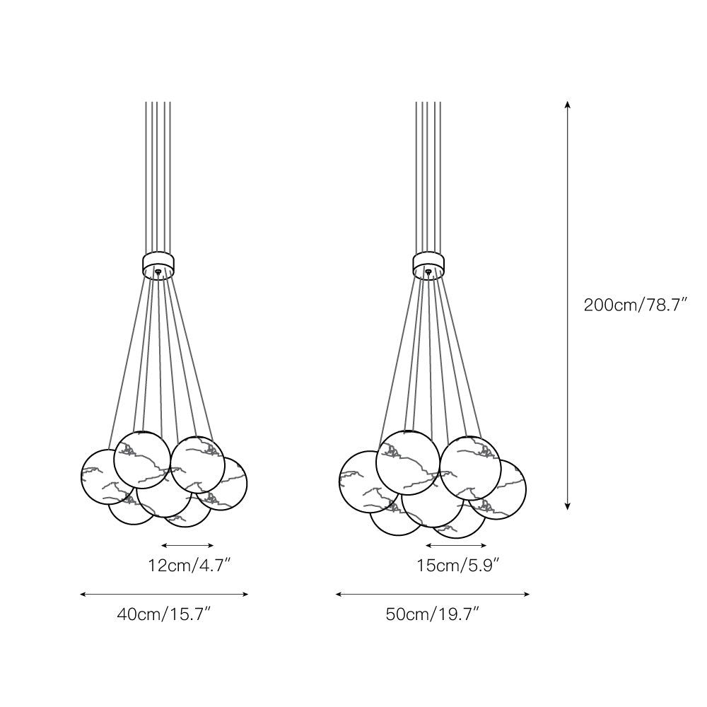 Norduvyd Individual Creativity Lunar Metal Chandelier