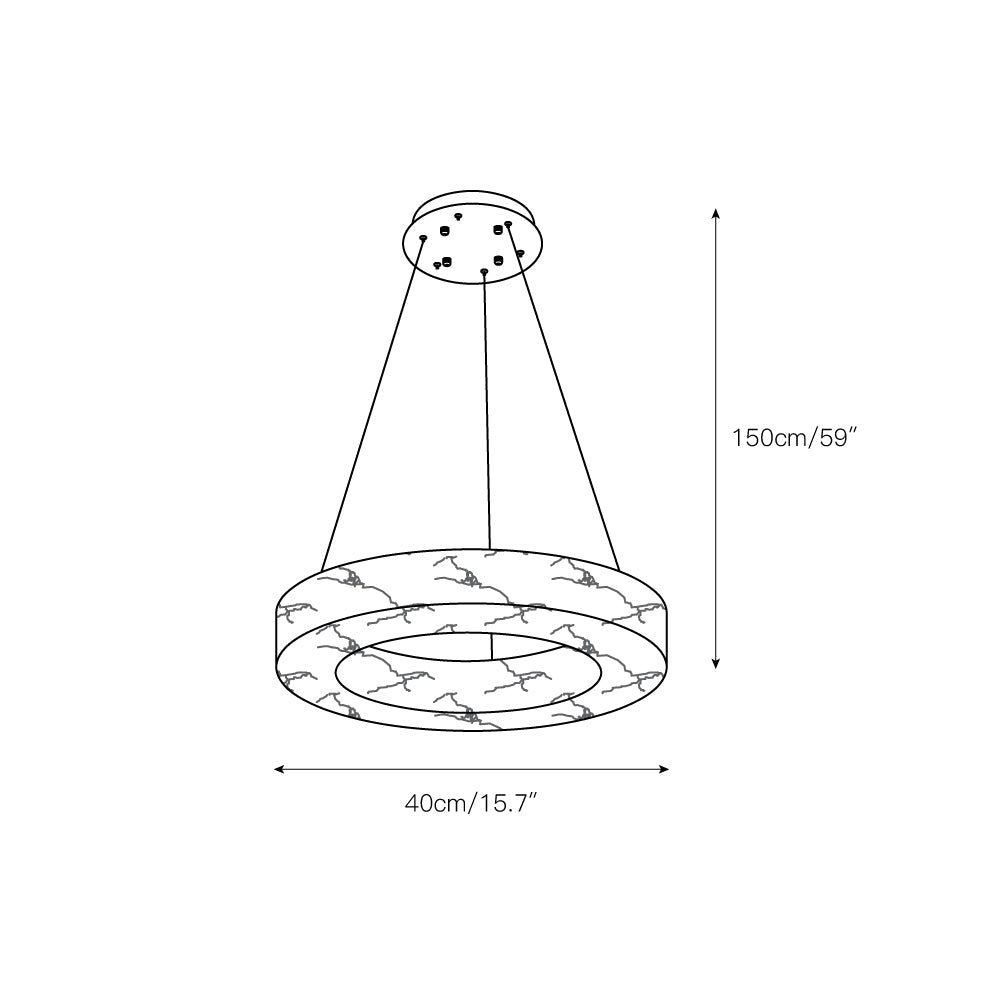 Plotuvyn Postmodern Luxury Ring Alabaster Chandelier