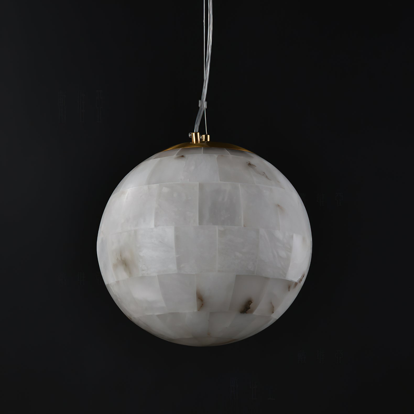 Pendant Light Alabaster Modern Ball Living Room | Lamp Copper
