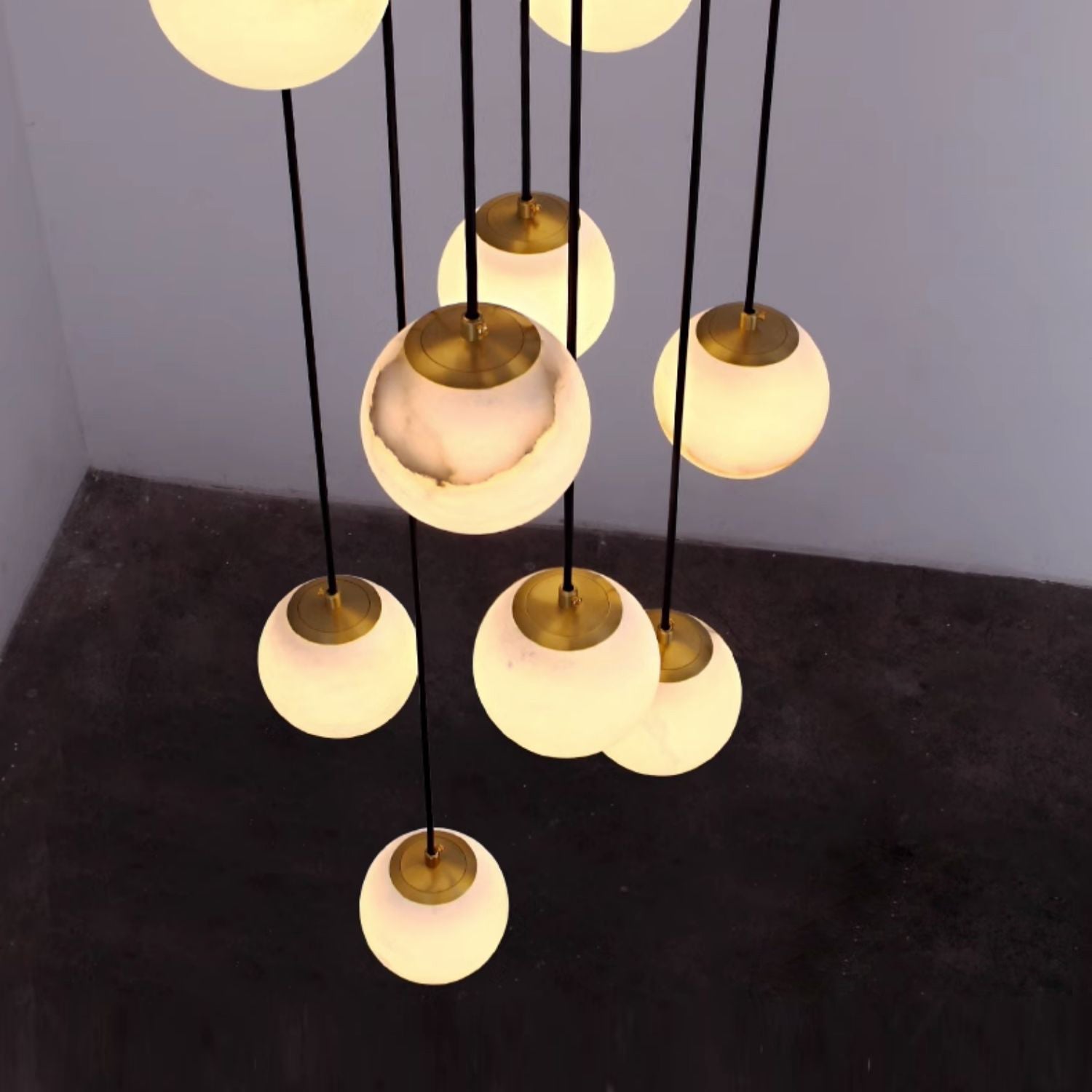 Gloruvye Balls Modern Cluster Metal Chandelier